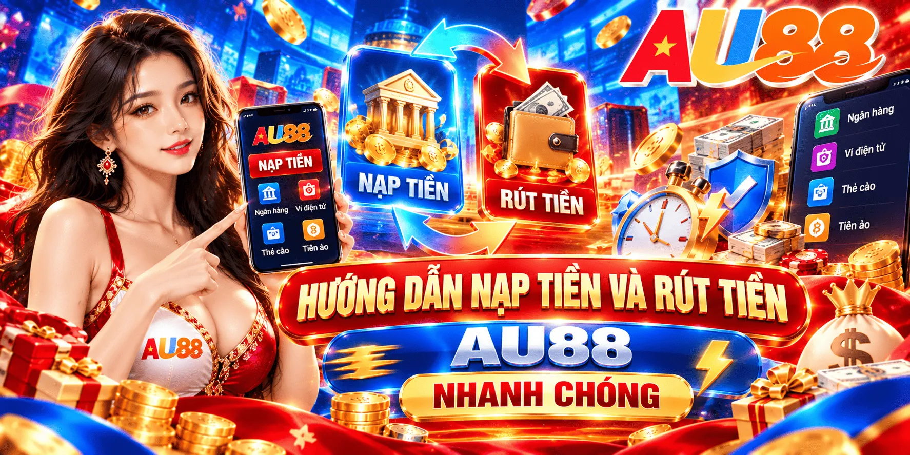 Hướng Dẫn Nạp Tiền Và Rút Tiền AU88 Nhanh Chóng