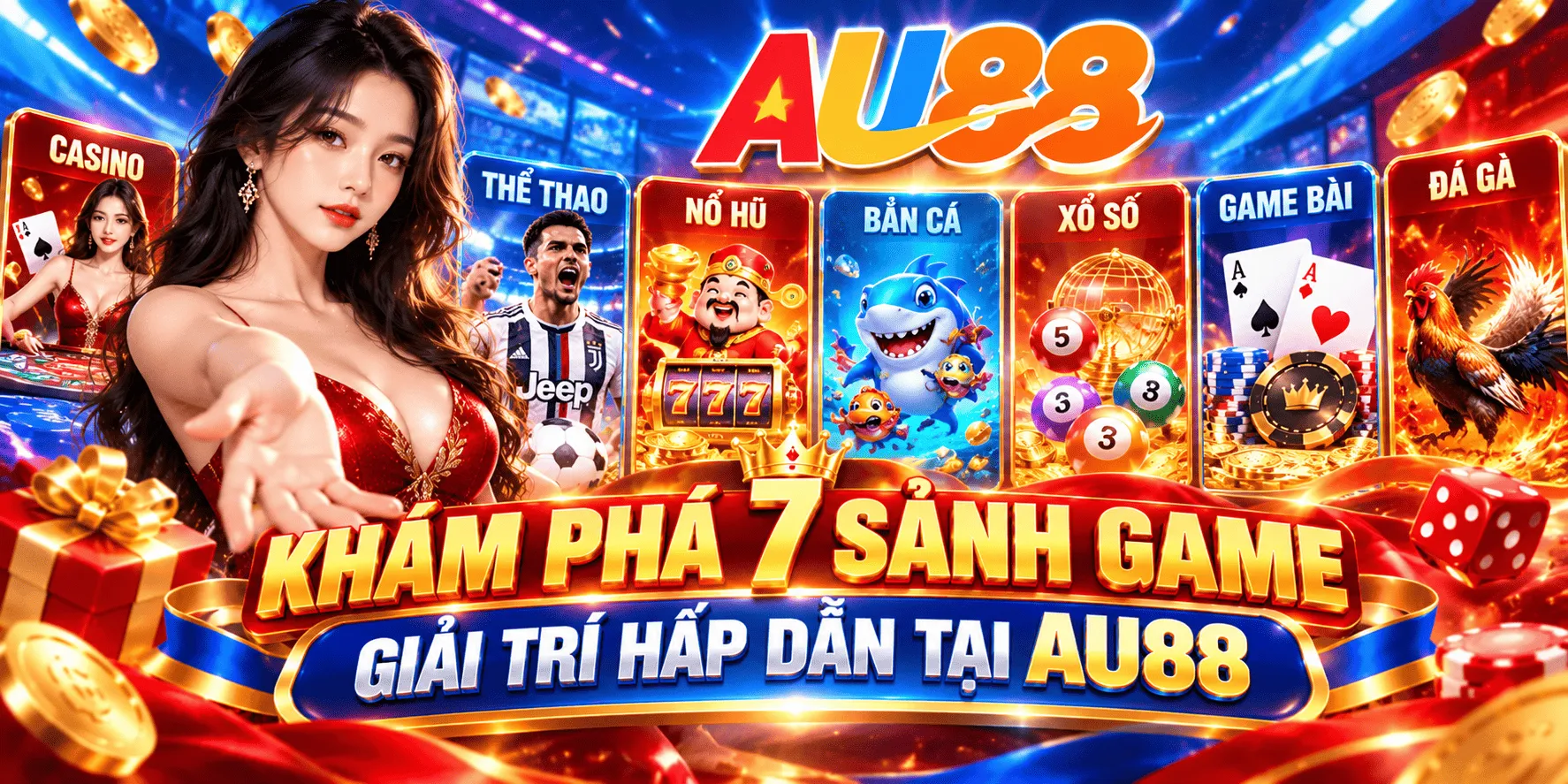 Khám Phá 7 Sảnh Game Giải Trí Hấp Dẫn Tại AU88